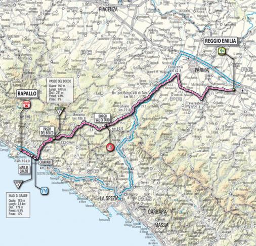 Streckenverlauf Giro d´Italia 2011 - Etappe 3