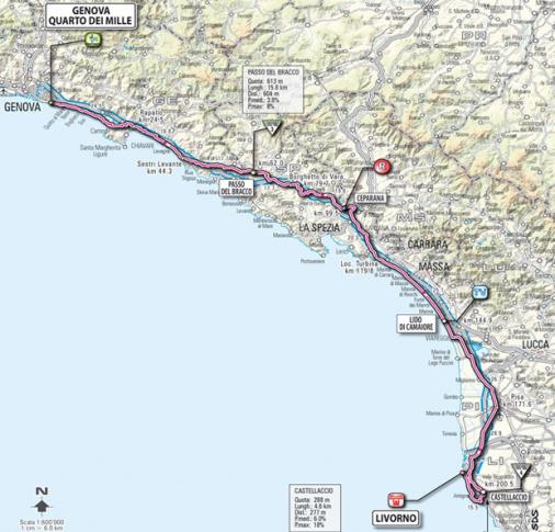 Streckenverlauf Giro d´Italia 2011 - Etappe 4