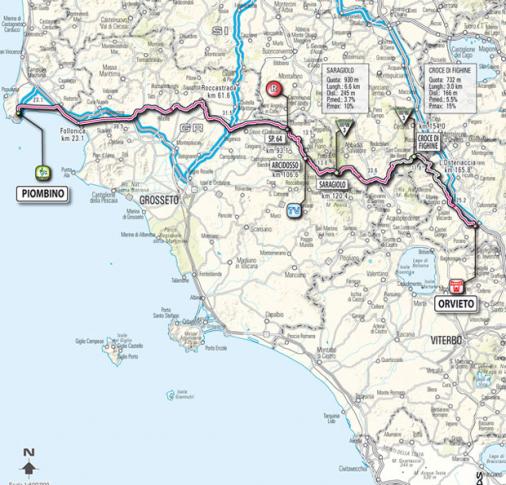 Streckenverlauf Giro d´Italia 2011 - Etappe 5