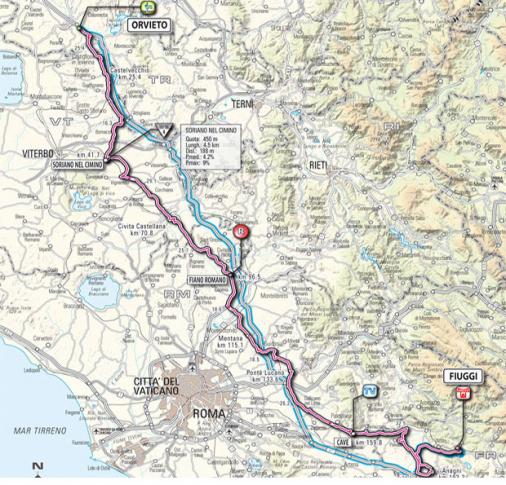 Streckenverlauf Giro d´Italia 2011 - Etappe 6