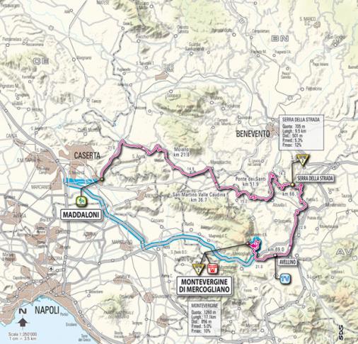 Streckenverlauf Giro d´Italia 2011 - Etappe 7