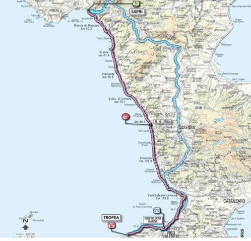 Streckenverlauf Giro d´Italia 2011 - Etappe 8