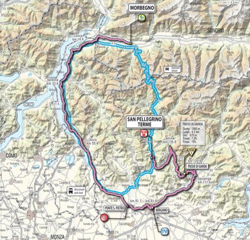 Streckenverlauf Giro d´Italia 2011 - Etappe 18