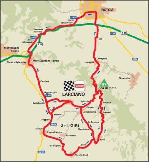 Streckenverlauf GP Industria & Artigianato 2011