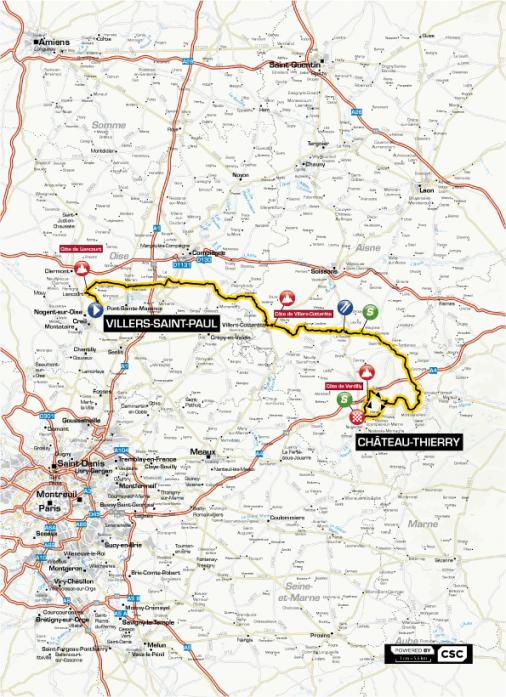 Streckenverlauf Tour de Picardie 2011 - Etappe 2