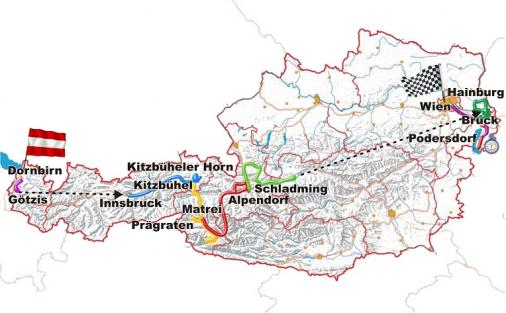 Streckenverlauf Int. sterreich-Rundfahrt 2011