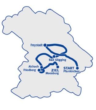 Die Etappenorte der Bayern-Rundfahrt 2011
