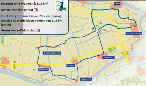 Streckenverlauf 5e Verti advies 7 Dorpenomloop Aalburg 2011