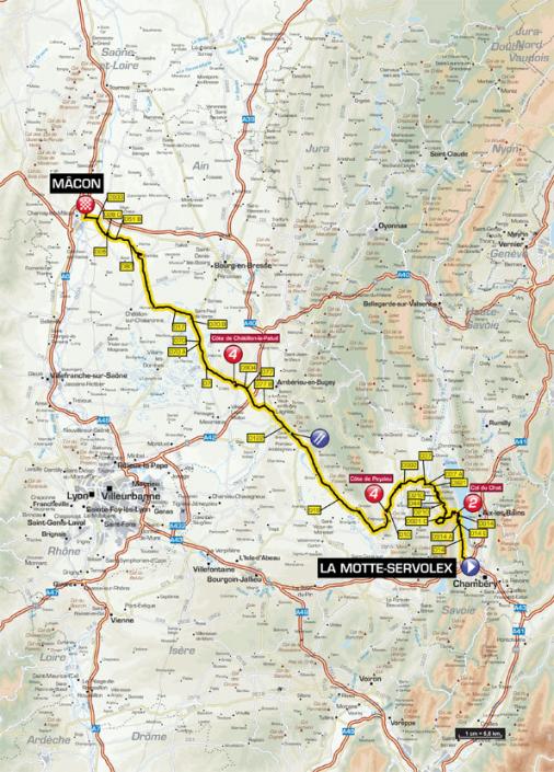 Streckenverlauf Critrium du Dauphin 2011 - Etappe 4