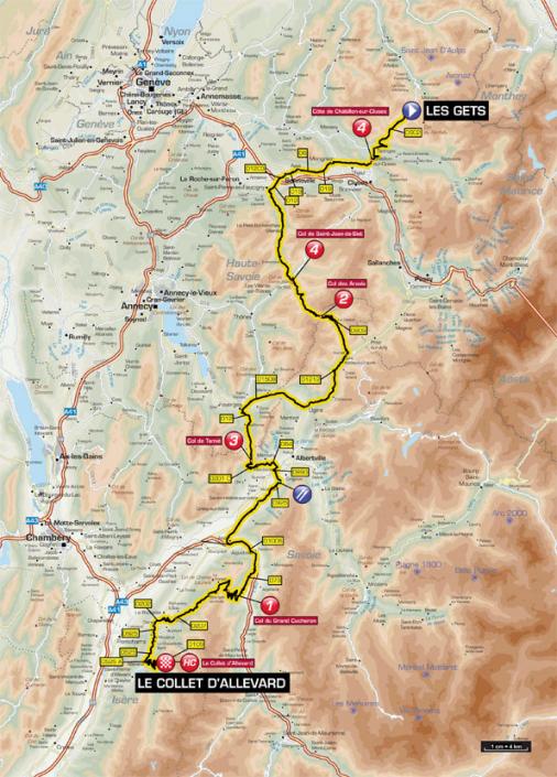 Streckenverlauf Critrium du Dauphin 2011 - Etappe 6