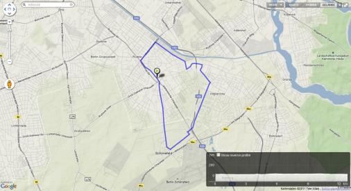 Streckenverlauf Tour de Berlin 2011 - Etappe 2