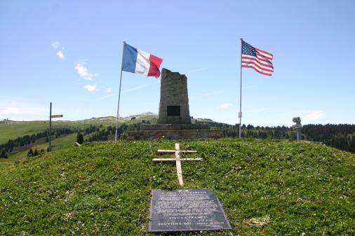 Denkmal auf dem Col de Saisies