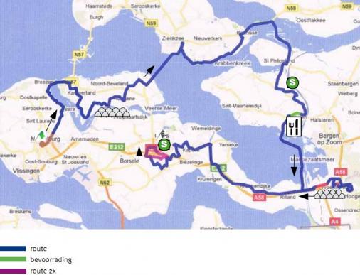 Streckenverlauf Delta Tour Zeeland 2011 - Etappe 1