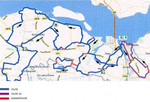 Streckenverlauf Delta Tour Zeeland 2011 - Etappe 2