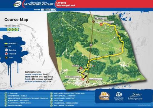 MTB: Weltcup Leogang 2011 - Streckenplan Downhill