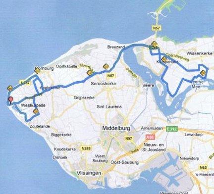 Streckenverlauf Rabo Ster Zeeuwsche Eilanden 2011 - Etappe 3