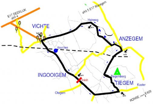 Streckenverlauf Halle-Ingooigem 2011, Rundkurs