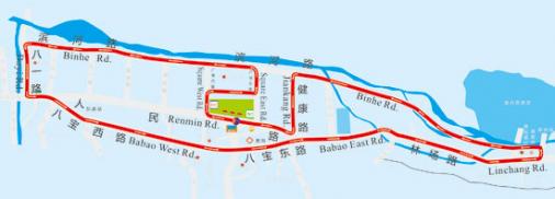 Streckenverlauf Tour of Qinghai Lake 2011 - Etappe 6