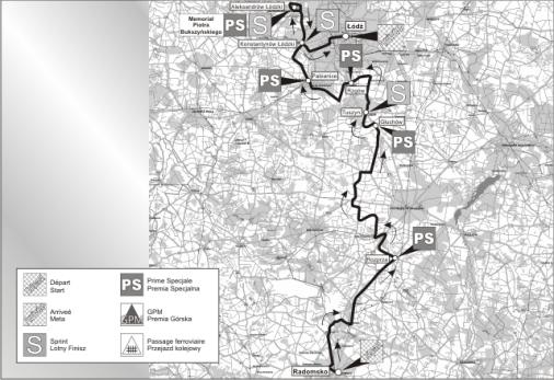 Streckenverlauf Course Cycliste de Solidarnosc et des Champions Olympiques 2011 - Etappe 4