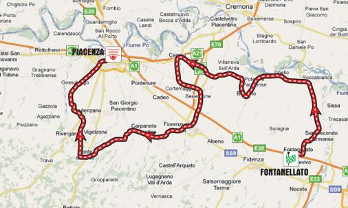 Streckenverlauf Giro dItalia Internazionale Femminile 2011 - Etappe 6