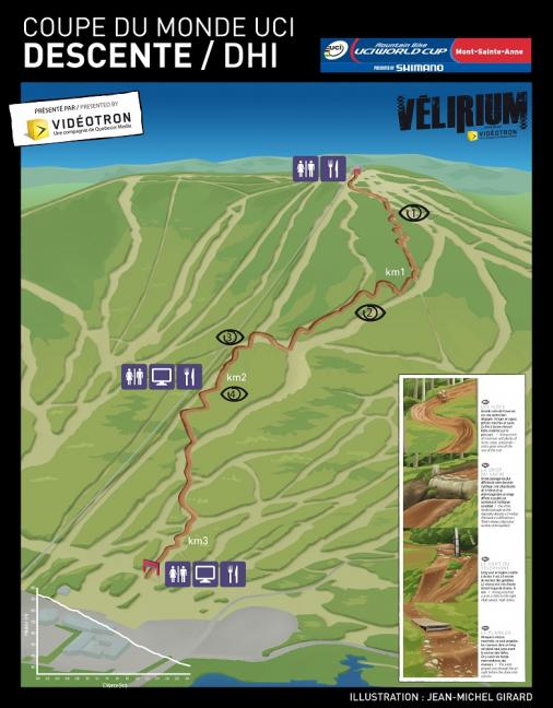 MTB: Weltcup Mont Sainte Anne - Streckenplan Downhill