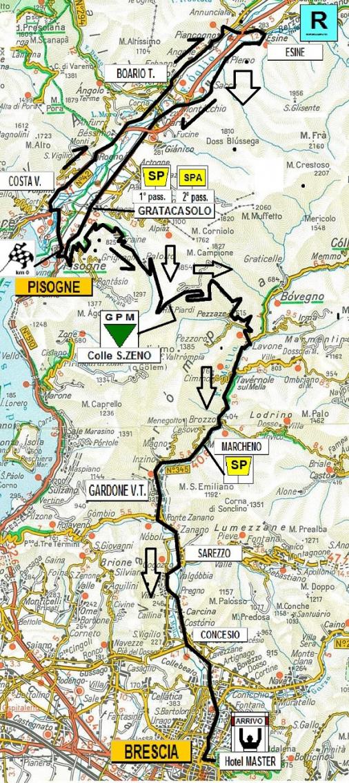 Streckenverlauf Brixia Tour 2011 - Etappe 2a