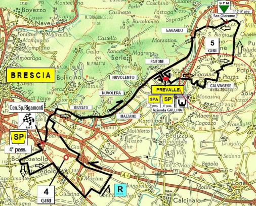 Streckenverlauf Brixia Tour 2011 - Etappe 3