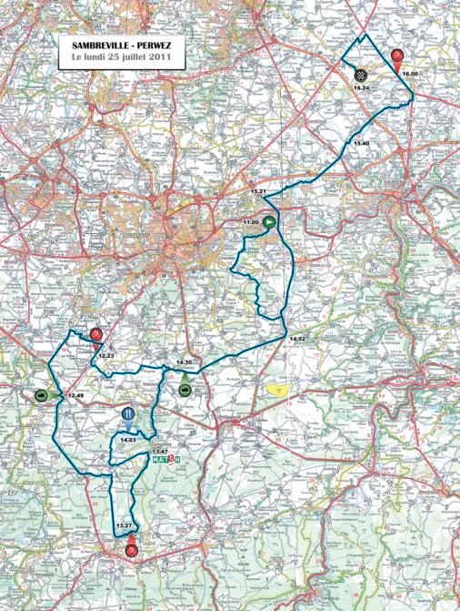 Streckenverlauf Tour de Wallonie 2011 - Etappe 3