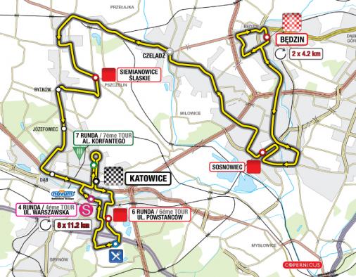 Streckenverlauf Tour de Pologne 2011 - Etappe 3