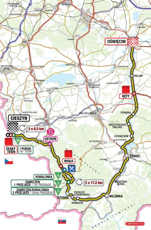 Streckenverlauf Tour de Pologne 2011 - Etappe 4