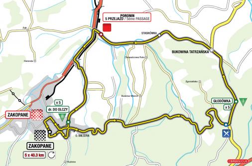 Streckenverlauf Tour de Pologne 2011 - Etappe 5