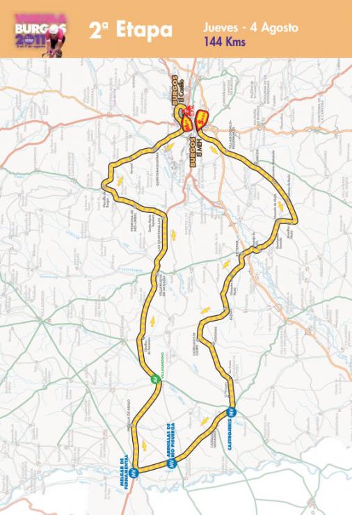 Streckenverlauf Vuelta a Burgos 2011 - Etappe 2