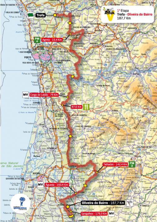 Streckenverlauf Volta a Portugal em Bicicleta 2011 - Etappe 1
