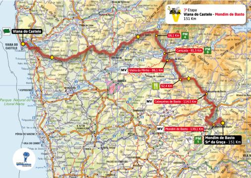 Streckenverlauf Volta a Portugal em Bicicleta 2011 - Etappe 3