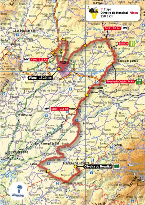 Streckenverlauf Volta a Portugal em Bicicleta 2011 - Etappe 5