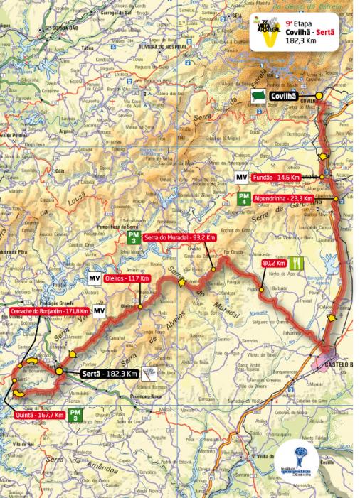 Streckenverlauf Volta a Portugal em Bicicleta 2011 - Etappe 9