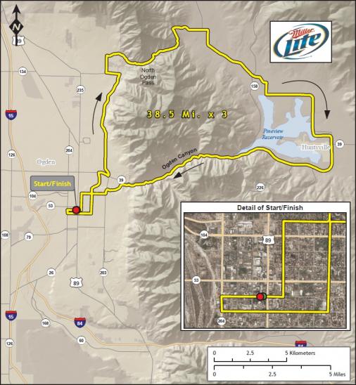 Streckenverlauf Tour of Utah 2011 - Etappe 1