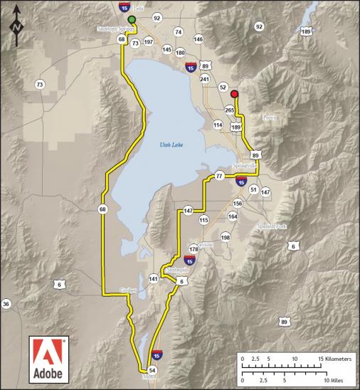 Streckenverlauf Tour of Utah 2011 - Etappe 2