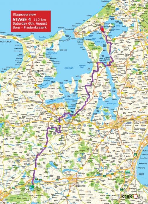 Streckenverlauf Post Danmark Rundt 2011 - Etappe 4