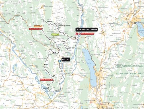 Streckenverlauf Tour de lAin 2011 - Etappe 4