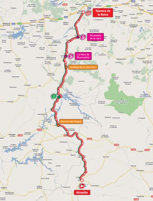 Streckenverlauf Vuelta a España 2011 - Etappe 7