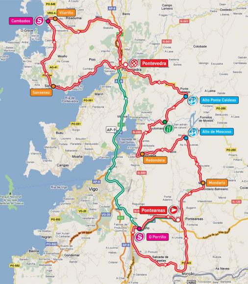 Streckenverlauf Vuelta a Espaa 2011 - Etappe 12