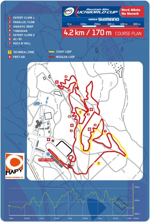 MTB: Weltcup Nove Mesto Na Morave - Streckenplan und Profil