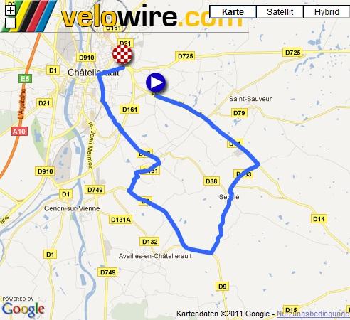 Streckenverlauf Tour du Poitou Charentes 2011 - Etappe 4