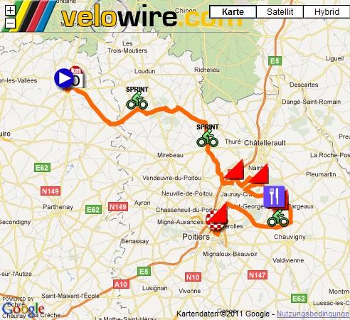 Streckenverlauf Tour du Poitou Charentes 2011 - Etappe 5