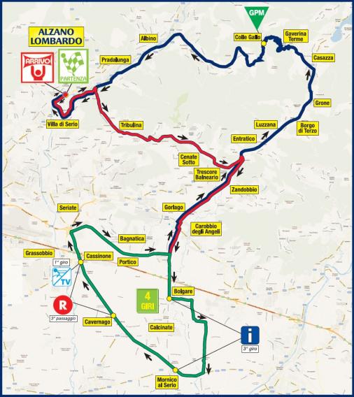 Streckenverlauf Settimana Ciclistica Lombarda by Bergamasca - Etappe 3
