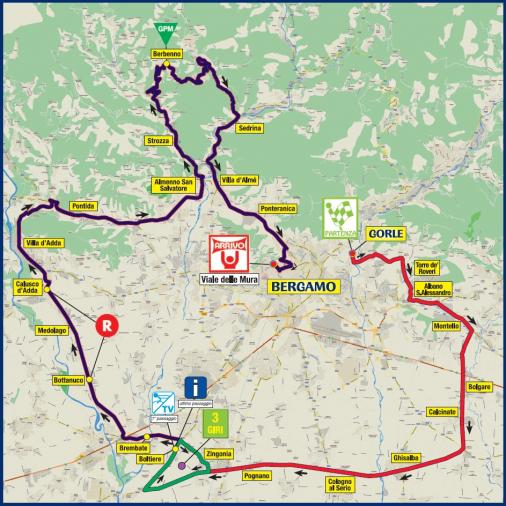 Streckenverlauf Settimana Ciclistica Lombarda by Bergamasca - Etappe 4