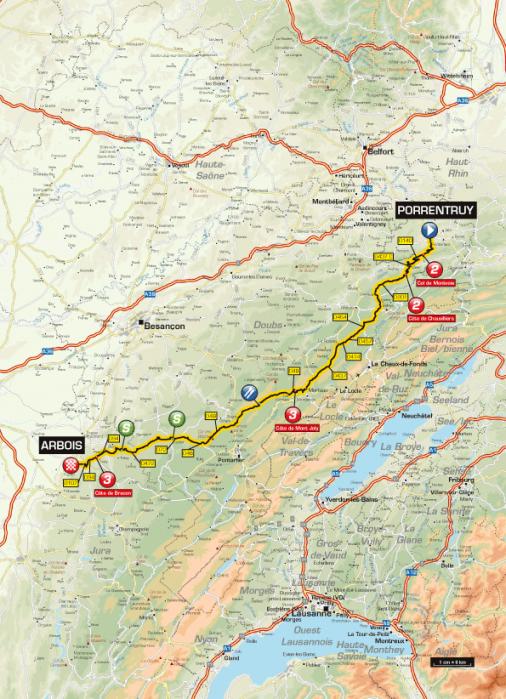 Streckenverlauf Tour de lAvenir 2011 - Etappe 4