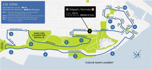 Streckenverlauf Grand Prix Cycliste de Qubec 2011