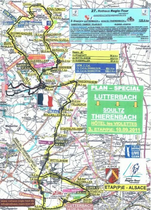 Streckenverlauf Rothaus Regio-Tour International 2011 - Etappe 3